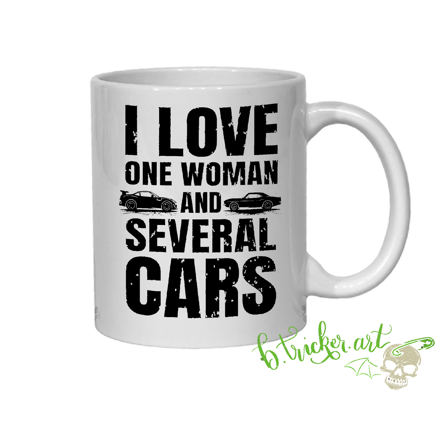 “I Love One Woman And Several Cars” Mug | Funny Car Enthusiast Motoring Gift