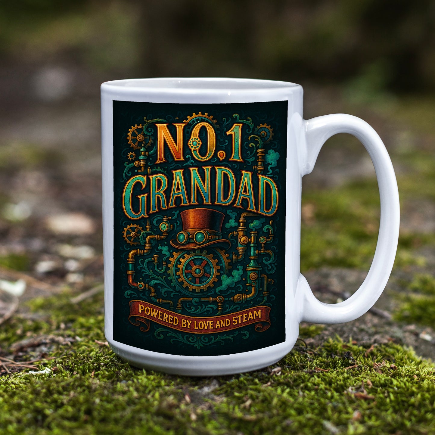 Steampunk style No 1 Grandad 11oz Mug
