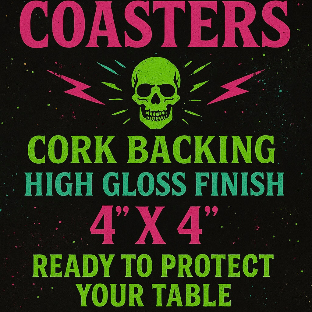 Classy as F*ck Coaster – Funny Gothic Home Decor – We Use Coasters Quote