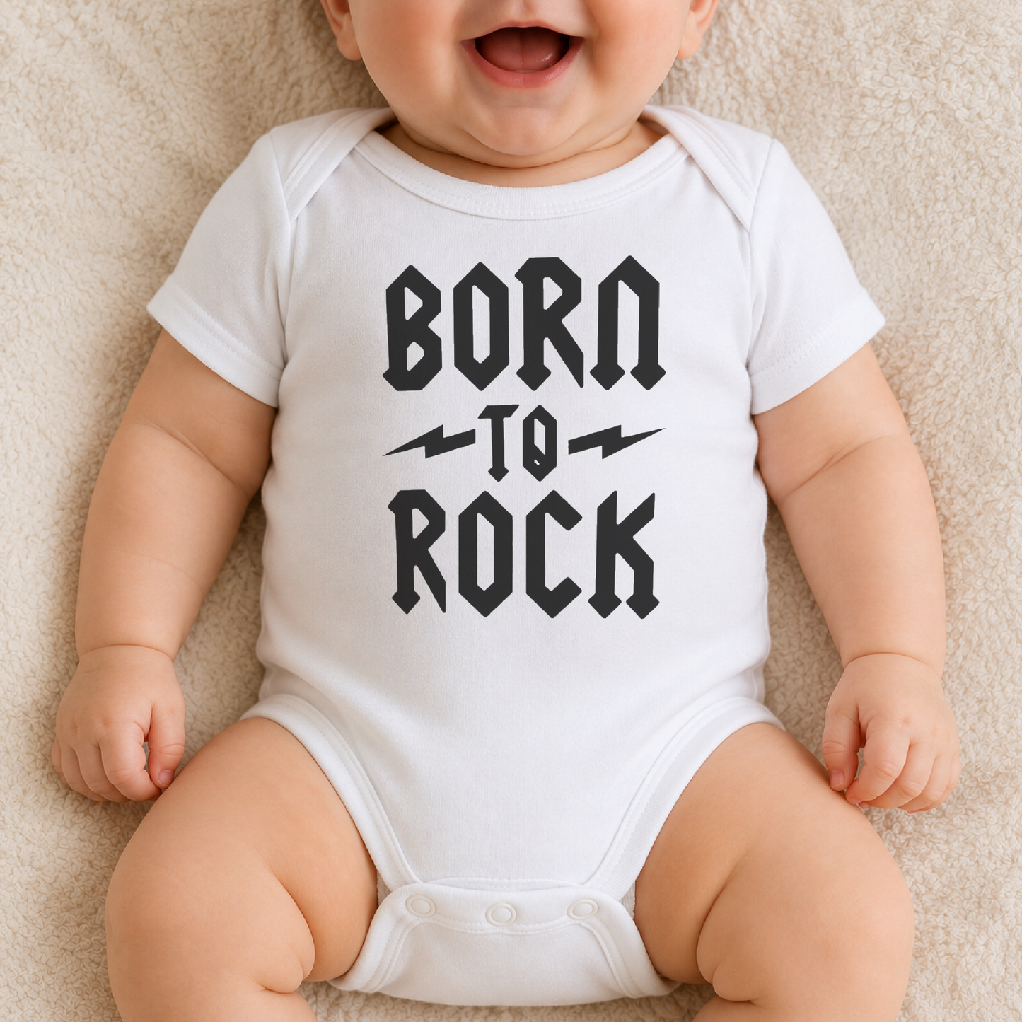 Born To Rock Baby Vest | Rock Music Babygrow | Alternative Baby Gift