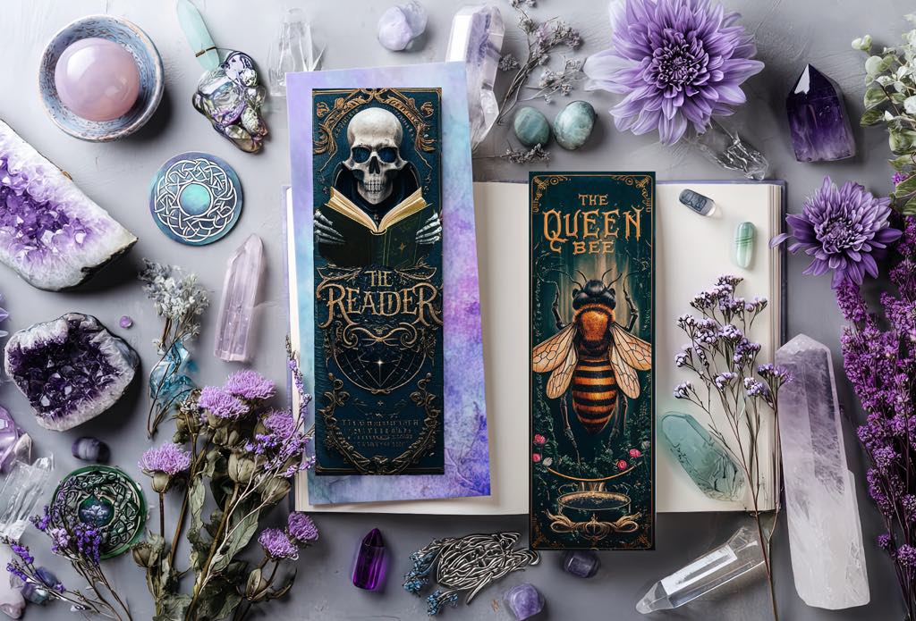 Tarot Bookmarks - The Reader & Queen Bee (pack of 2)
