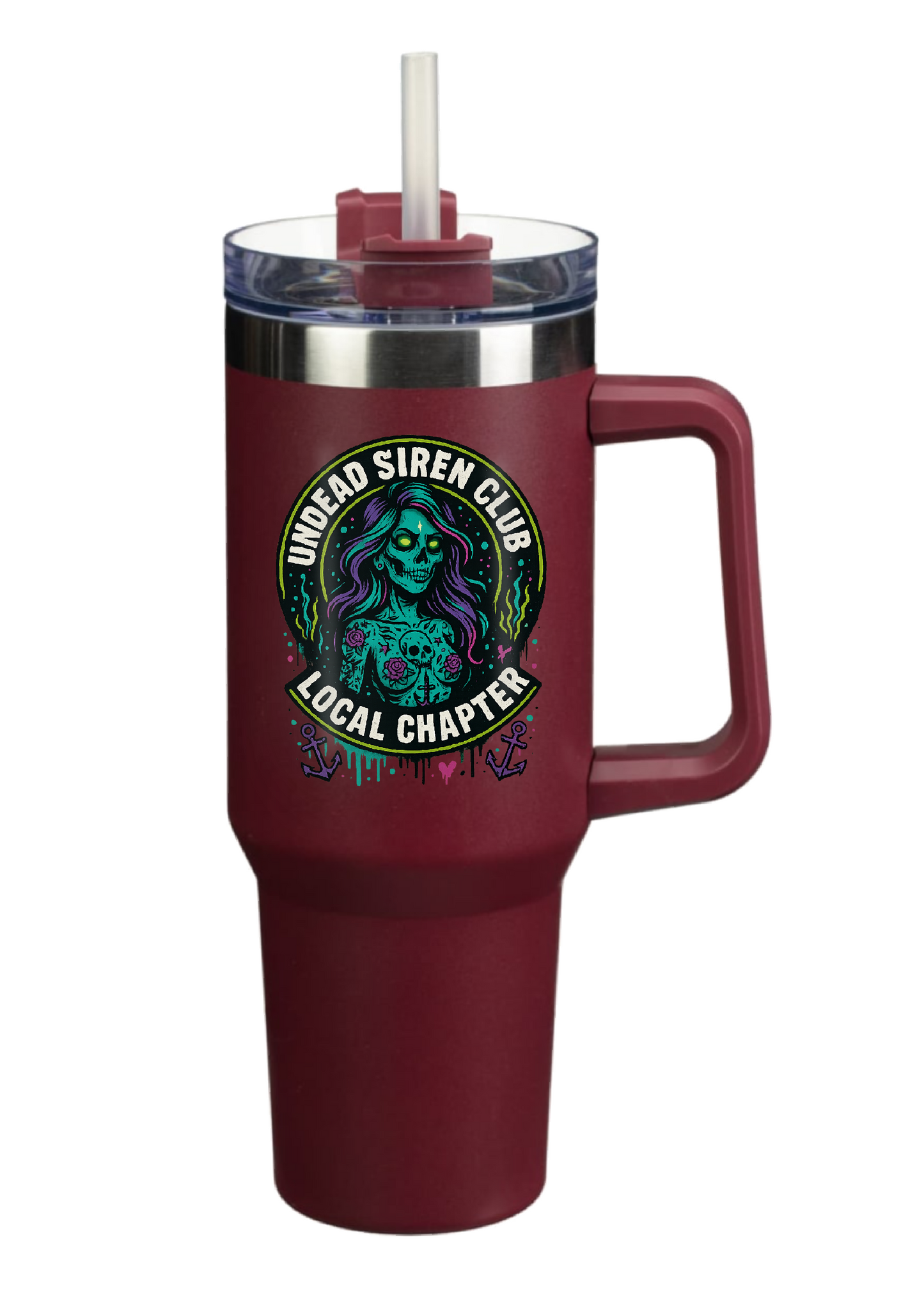 40oz Tumbler – Undead Siren Club Local Chapter Gothic Mermaid Mug – Horror Alt Gift for Coffee Lovers