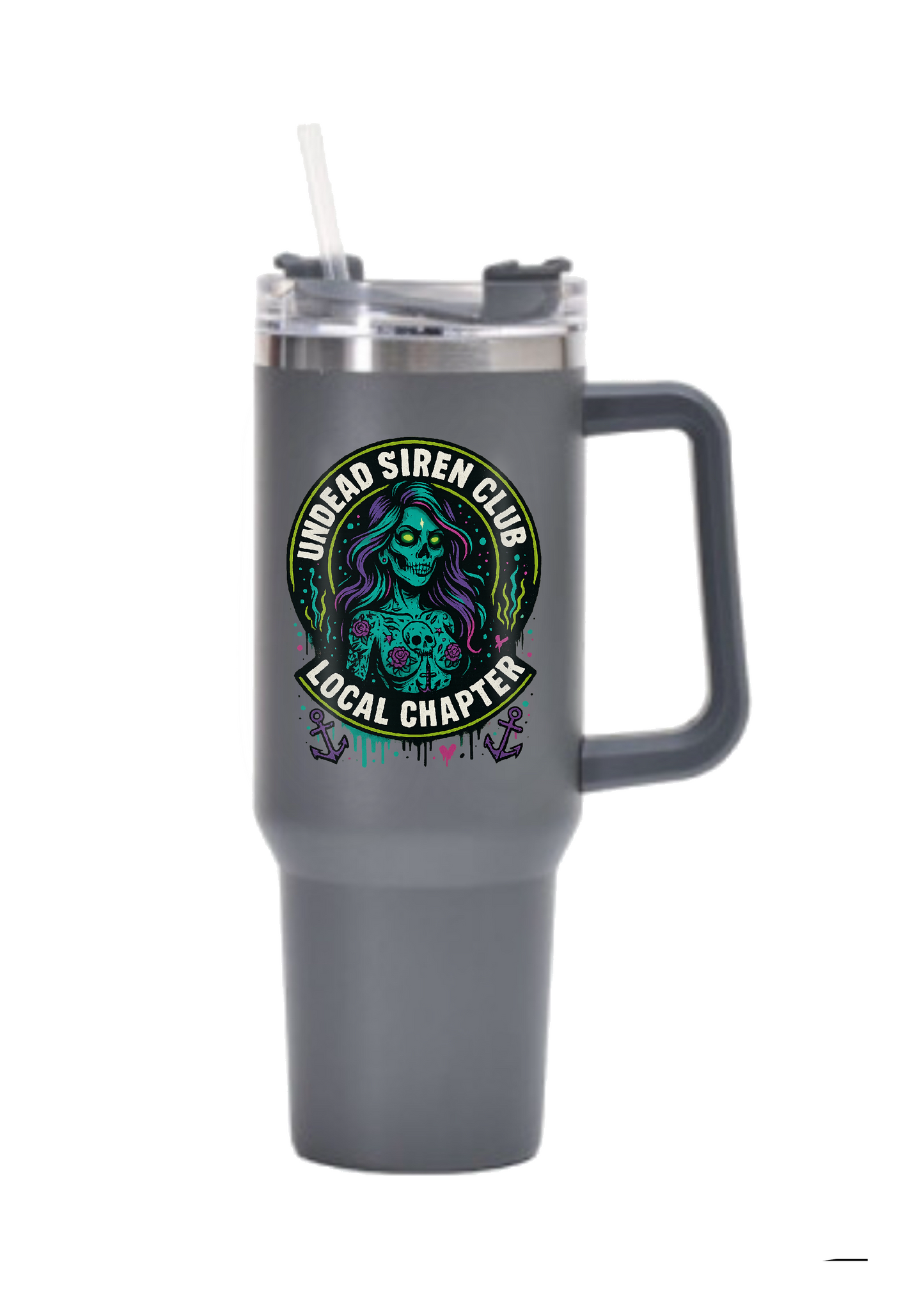 40oz Tumbler – Undead Siren Club Local Chapter Gothic Mermaid Mug – Horror Alt Gift for Coffee Lovers