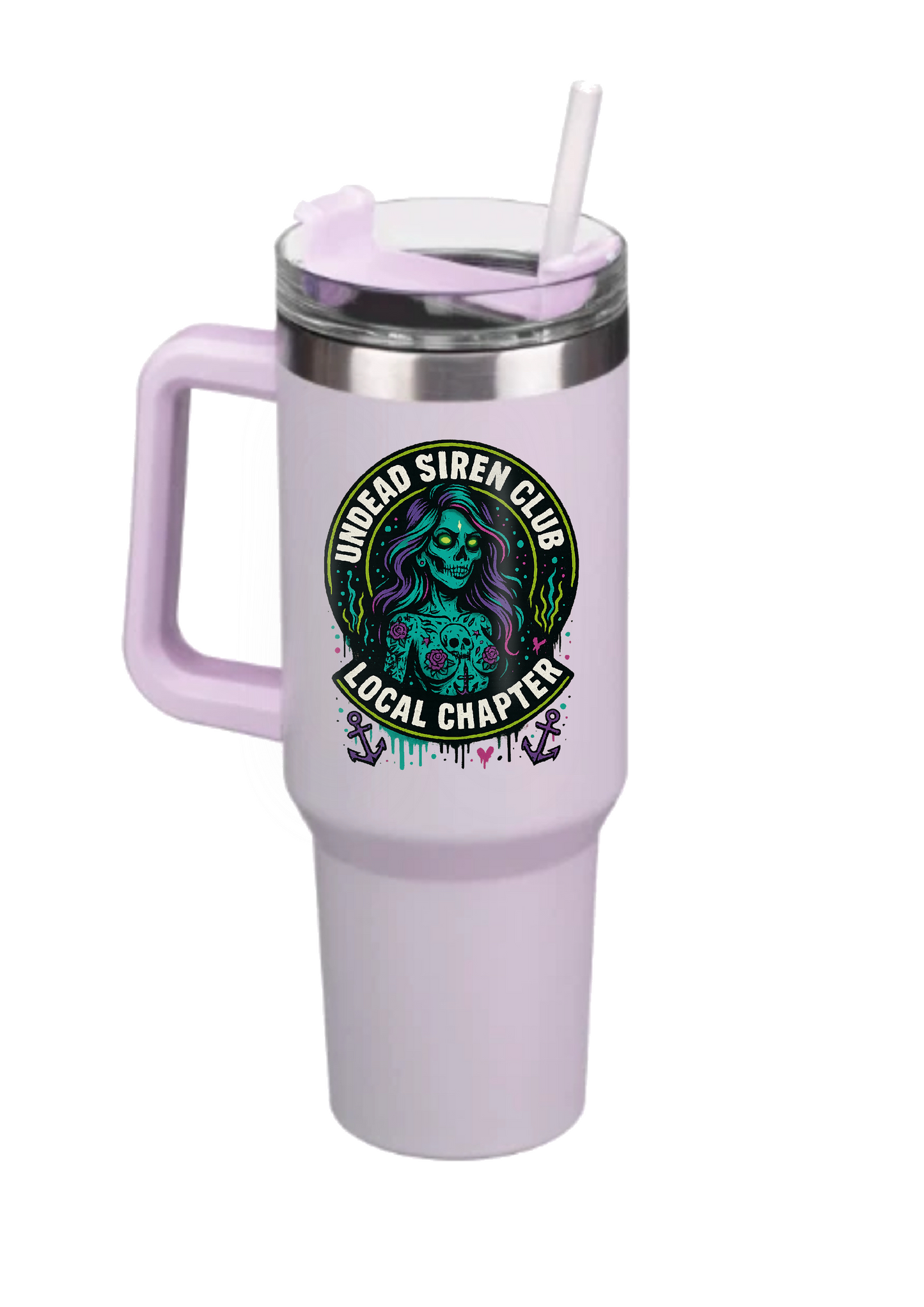 40oz Tumbler – Undead Siren Club Local Chapter Gothic Mermaid Mug – Horror Alt Gift for Coffee Lovers