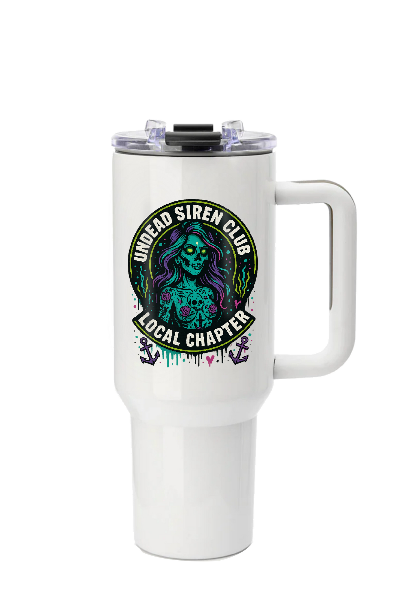 40oz Tumbler – Undead Siren Club Local Chapter Gothic Mermaid Mug – Horror Alt Gift for Coffee Lovers