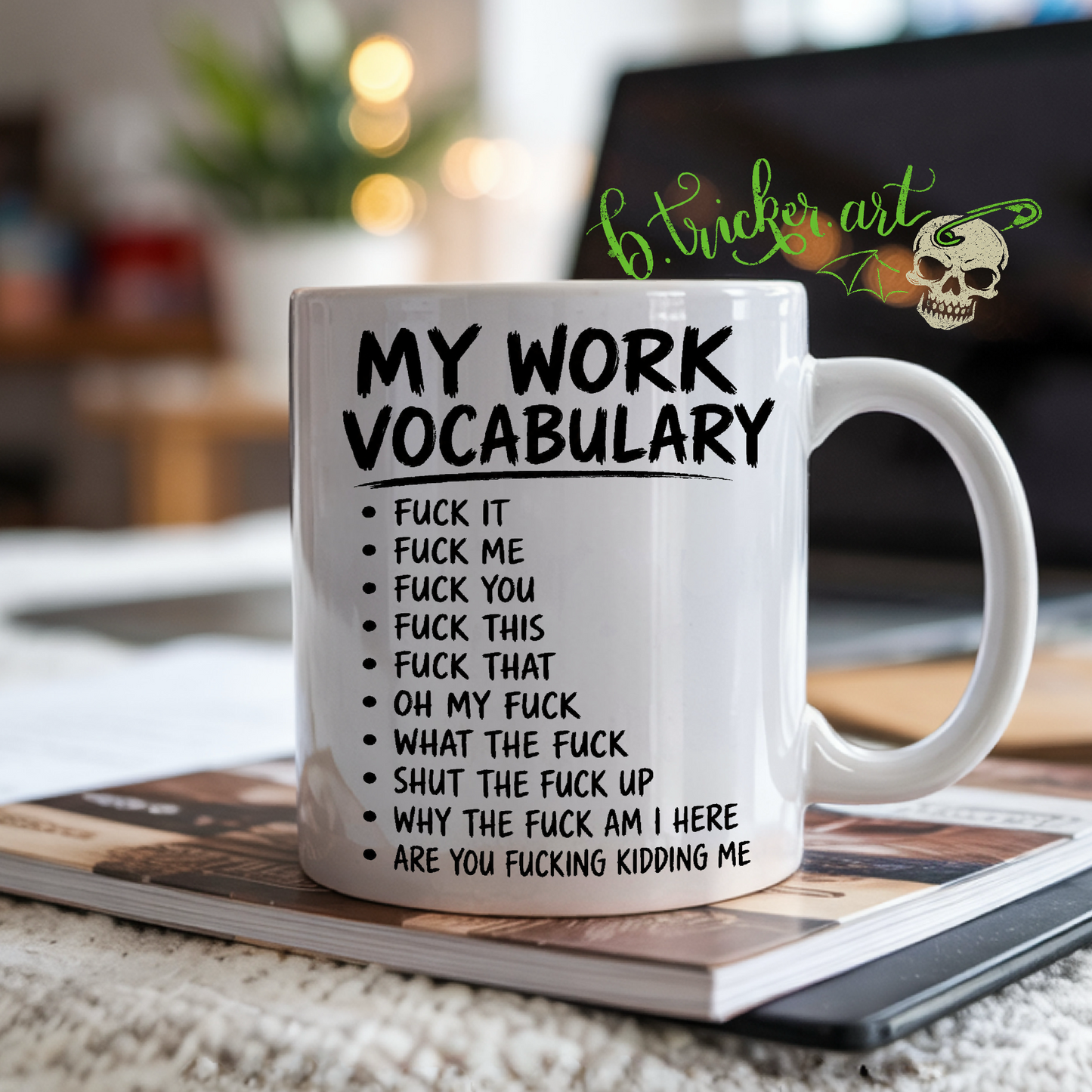 “My Work Vocabulary” Mug | Funny Workplace Coworker Office Gift