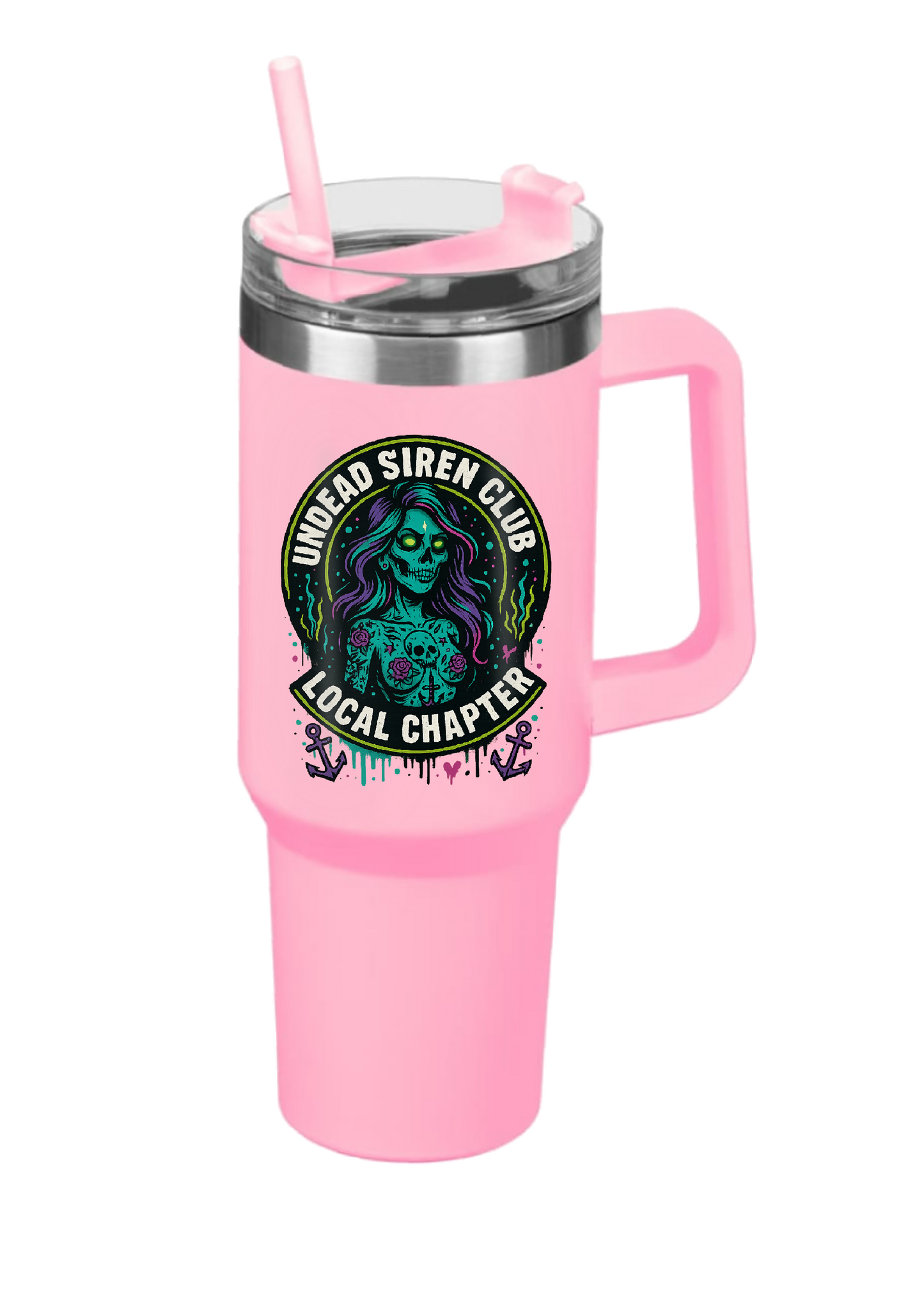 40oz Tumbler – Undead Siren Club Local Chapter Gothic Mermaid Mug – Horror Alt Gift for Coffee Lovers