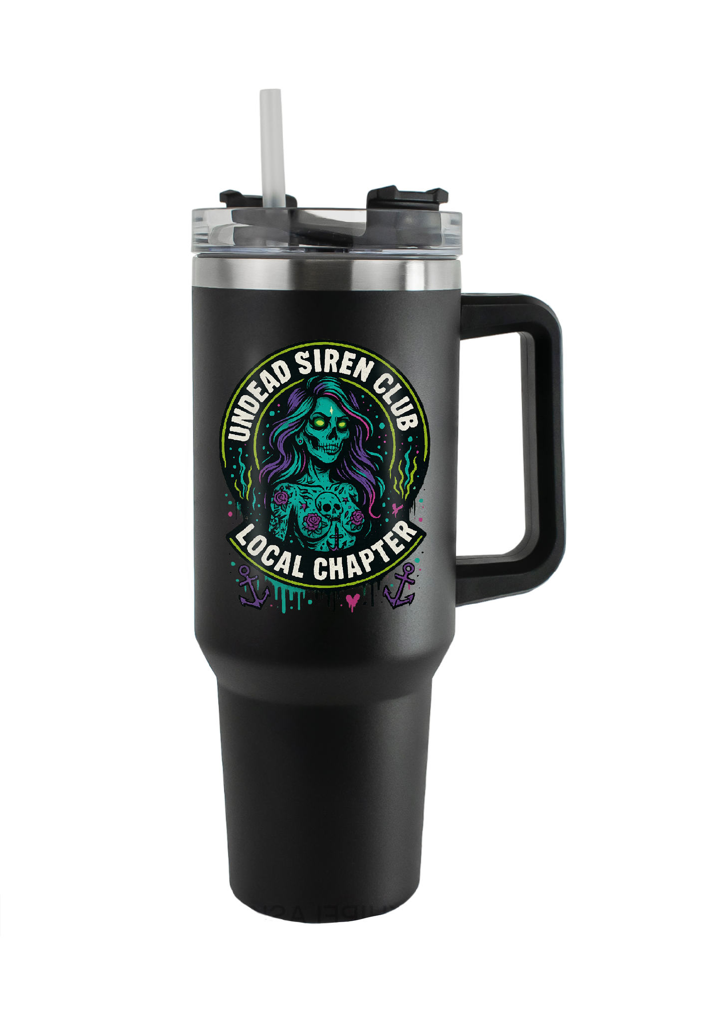 40oz Tumbler – Undead Siren Club Local Chapter Gothic Mermaid Mug – Horror Alt Gift for Coffee Lovers