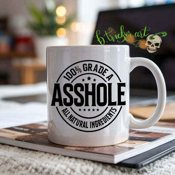 Asshole Mug | Funny Humour Gift | Novelty Coffee Mug