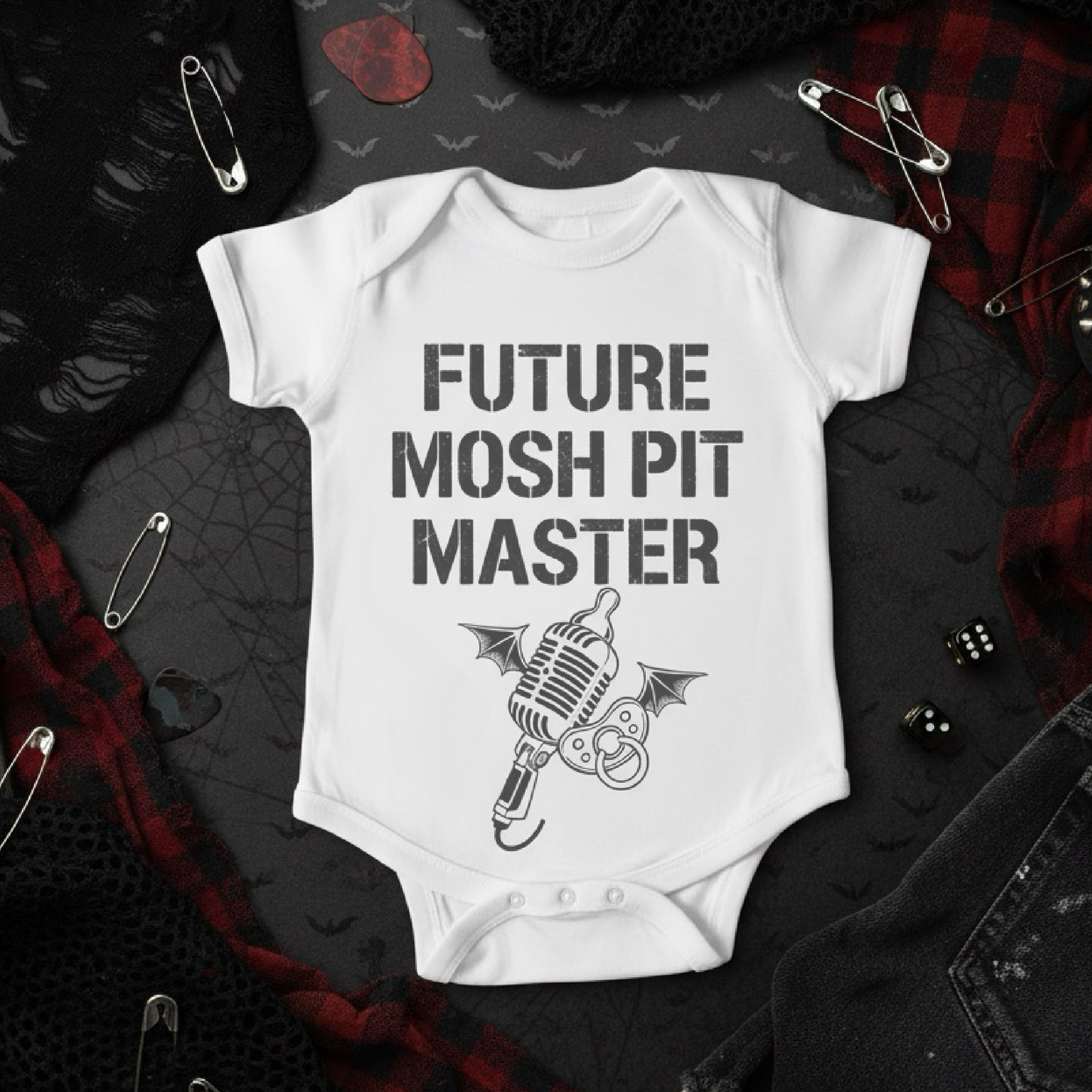 Future Mosh Pit Master Baby Vest | Rock Baby Vest | Alternative Baby Gift