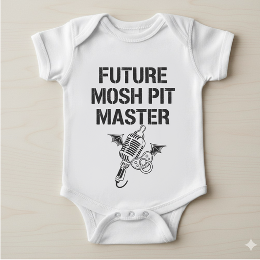 Future Mosh Pit Master Baby Vest | Rock Baby Vest | Alternative Baby Gift