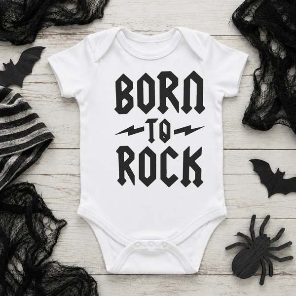 Born To Rock Baby Vest | Rock Music Babygrow | Alternative Baby Gift