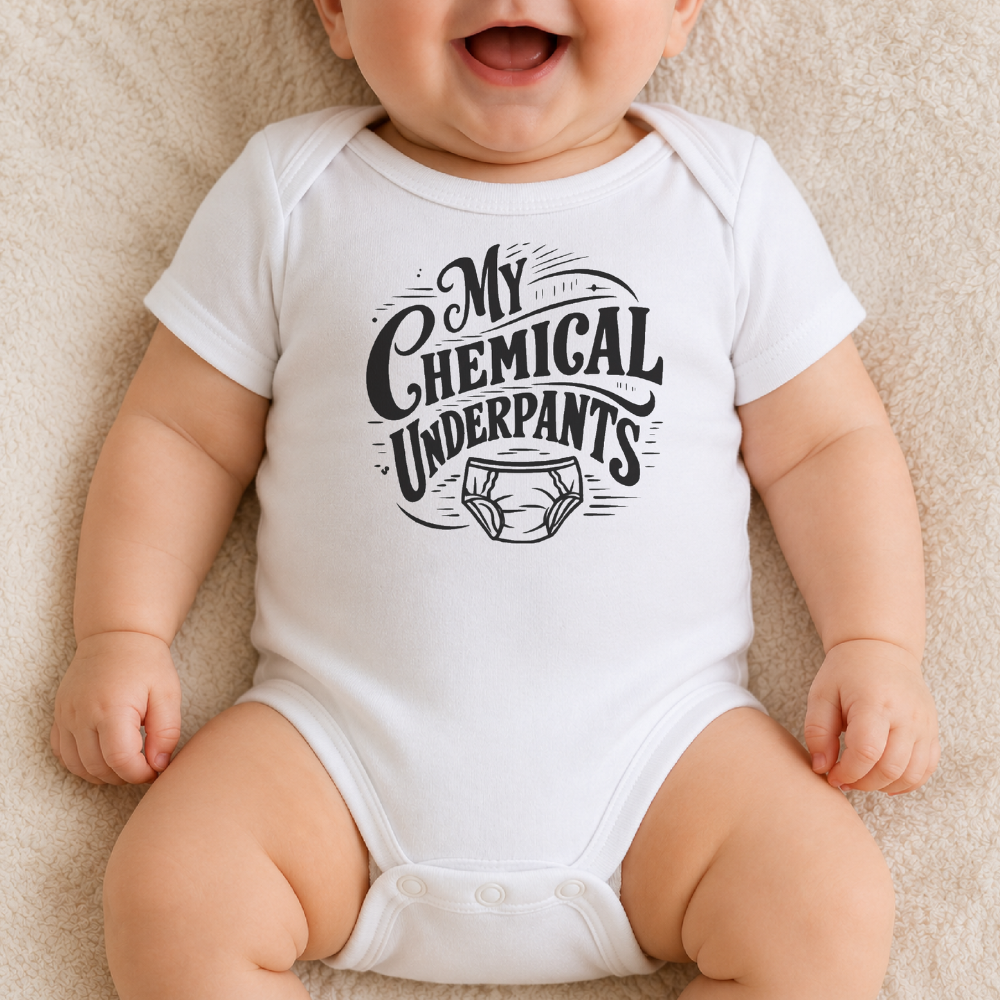 Funny Baby Vest – My Chemical Underpants | Alternative Baby Gift