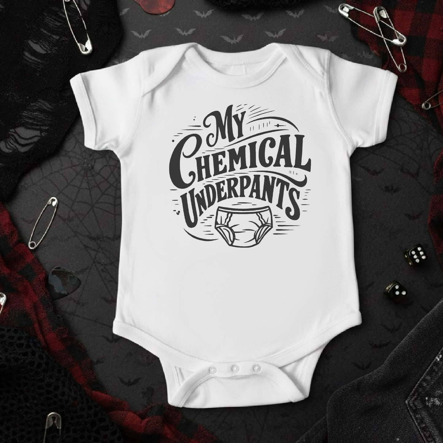 Funny Baby Vest – My Chemical Underpants | Alternative Baby Gift