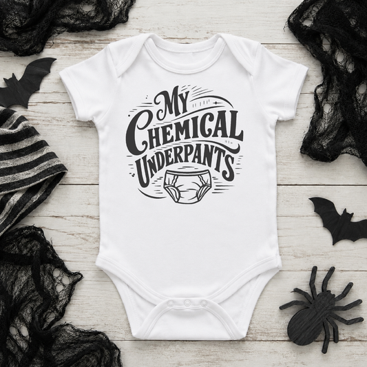 Funny Baby Vest – My Chemical Underpants | Alternative Baby Gift